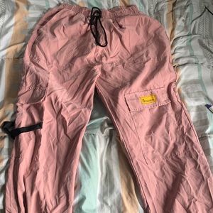 Pink cargo pants